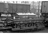 Leamington's shunter's truck seen in the goods yard coupled to a British Railways Class 8 0-6-0 Diesel Shunter