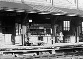 Close up of the bookstall and refreshment room located towards the London end of the up platform