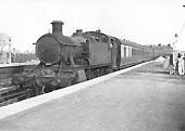 GWR 2-6-2T 'Large Prairie' No 5187 is seen on an Oxford to Birmingham local passenger service circa 1938