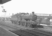 Ex-GWR 2251 Class 0-6-0 No 2292 is seen running light engine on the up goods loop line in 1952