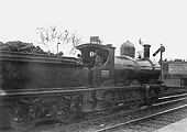  GWR '2301' class 0-6-0 No 2347 is seen running along the goods loop to the east of station