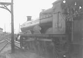 GWR 4-6-0 Saint class No 2910 'Lady of Shalott' is seen on another turn, this time an up express