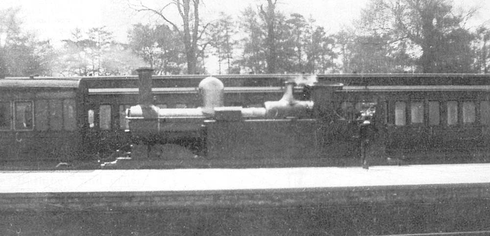 GWR '517' class 0-4-2T, possibly Worcester's No 216, is seen standing at rest in the West down bay