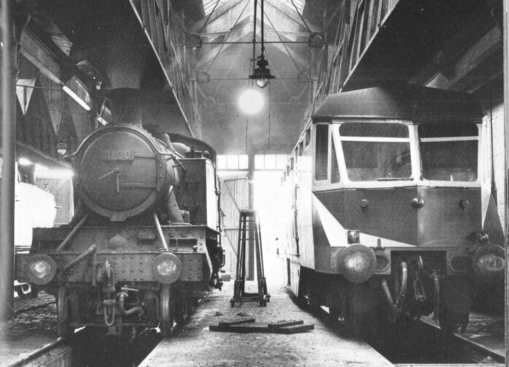 Ex-Great Western Railway motive power seen inside Leamington Spa Shed on Sunday 17th June 1951