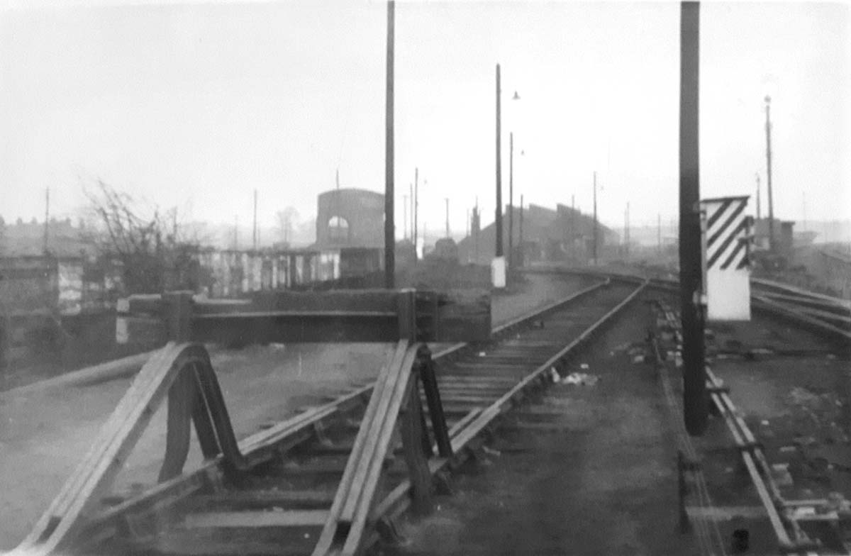 A view of Leamington Spa Shed from the boundary by the canal taken in May 1965, shortly before the shed closed
