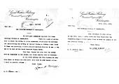 Two GWR internal letters to Mr SF Johnson about the proposed carriage sidings at Leamington