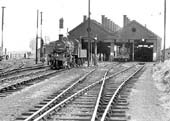Leamington shed on the 12th June 1965, the very last day of operation, with at least one ex-LMS interloper in view