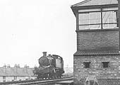 Ex-GWR 2-6-2T Prairie No 5170 runs light engine past Leamington East Junction Signal Box