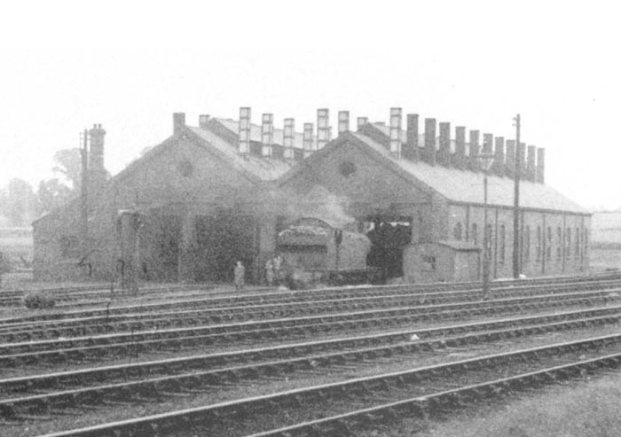 Close up which provides a nice three-quarter perspective of Leamington Shed showing its overall length