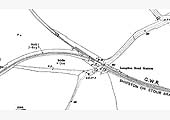The 1921 Ordnance Survey Map showing Longdon Road station and it's basic goods yard facilities