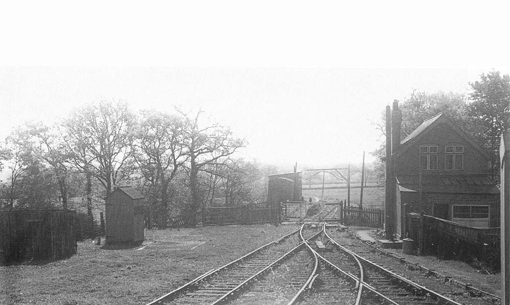Looking towards the Shipston-on-Stour from the top of the former horse landing with the station beyond the gates on the left