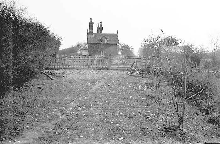 The tramway junction at Longdon Road with the Shipston-on-Stour branch curving away to the left and the main route to Moreton-in-Marsh straight ahead