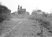 The tramway junction at Longdon Road with the Shipston-on-Stour branch curving away to the left and the main route to Moreton-in-Marsh straight ahead