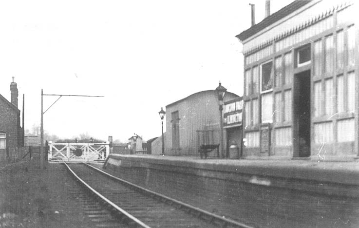 Looking west towards the goods yard which lay on the other side of the Level Crossing