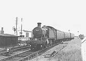 British Railways built 2-6-2T 5101 Class No 4165 is seen leaving the refuge siding with empty stock for Stratford on Avon Race Course