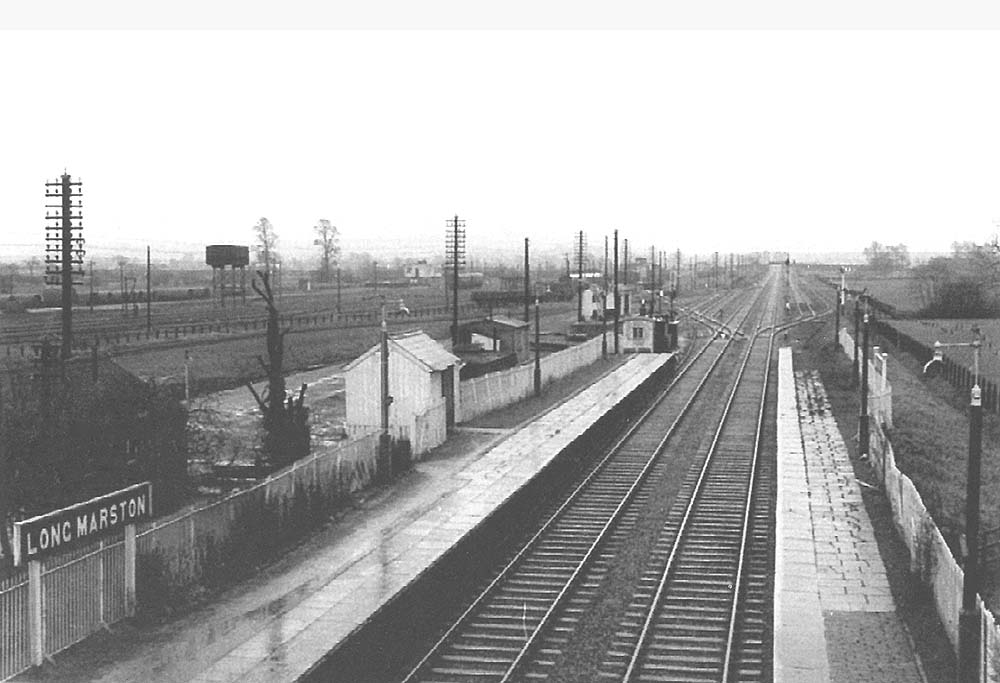 Looking south from the footbridge in February 1966 with the exchange sidings and MOD yards on the left