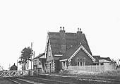 Another view of the original 1859 station building and platform taken after closure of the station with platform edges cut back