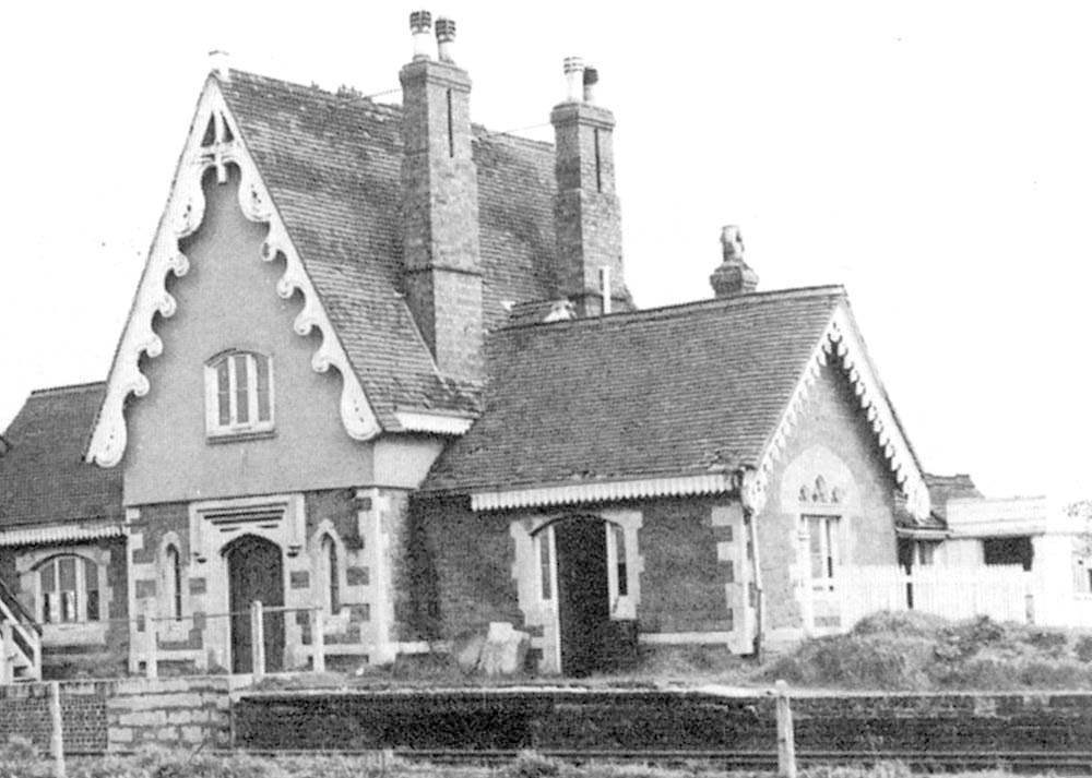 Close up of the original 1859 station platform showing the opening beneath the short platform which was once used by a ground frame