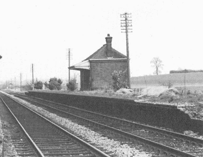 Close up showing the now abandoned down platform Waiting Room on Milcote station and the removal of both ends of the platform to prevent people from accessing the platform