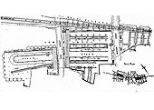 Site plan showing the two lower sheds in relation to the main line to Snow Hill and Park Street and Allison Street which provided access to both sheds