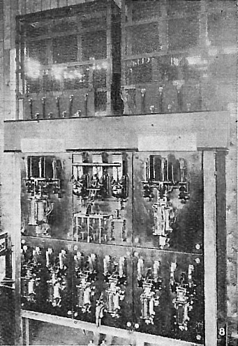 View of one of Moor Street's switchgear units built by British the Thomson Houston Company located adjacent to each hoist in the lower level sheds