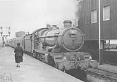 Ex-GWR 4-6-0 No 5065 'Newport Castle' arrives with the 1:11pm from Portsmouth Harbour on 2nd July 1960