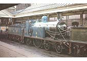 Caledonian Railway 4-2-2 (Single) No 123 on display at Moor Street Station on 13th April 1960