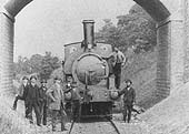 View  showing an unidentified GWR 0-6-0ST posed under 'New Bridge' Camden Road after the completion of the works to the bridge and cutting