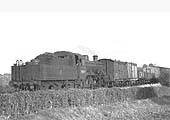 British Railways Standard Class 2 2-6-0 Mogul No 78009 is seen approaching Stretton Fosse with a Shipston bound freight