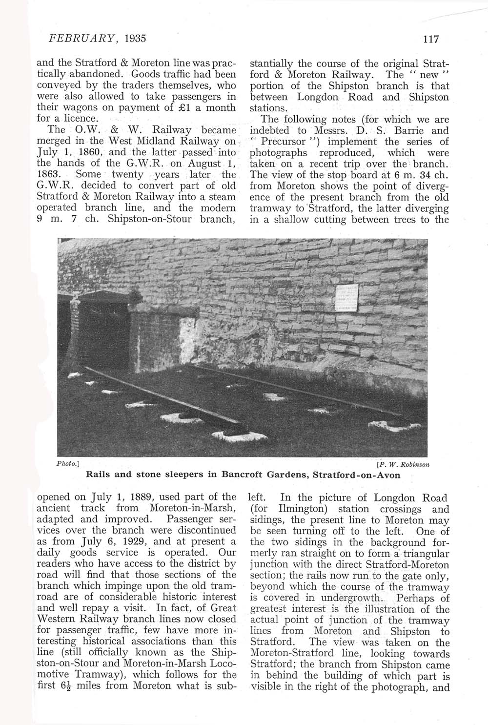 GWR Appendix to the March 1950 STT detailing the local instructions as to the occupation of the Shipston-on-Stour Branch