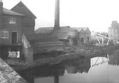 The saw mill, Stratford upon Avon, viewed from the Tramway bridge on a summer's day in 1899