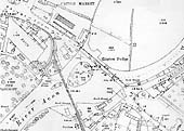 A 1914 OS map showing that by this date the tramway had been shortened by this date to one short siding
