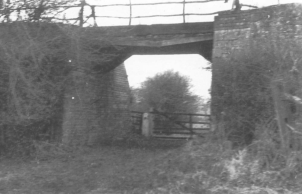 This photograph of the tramway occupation underbridge near Middlefield on 3rd March 1918 shows timber decking and brick abutments