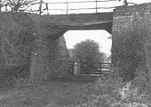 This tramway occupation underbridge near Middlefield shows timber decking and brick abutments