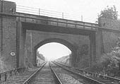 Looking towards Blisworth in 1966 at Clifford Sidings after the SMJR Clifford - Stratford section had been doubled in 1942