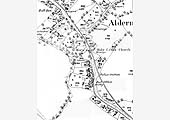 An 1884 Ordnance Survey map showing the tramway passing the village of Alderminster on its way to Moreton-in-Marsh