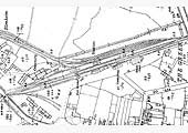 A close up of the 1919 revised OS map showing Moreton in Marsh station and the two sets of sidings
