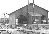 Close up showing the Brunelian goods shed in greater detail including the central trasit area and twin doors at either end