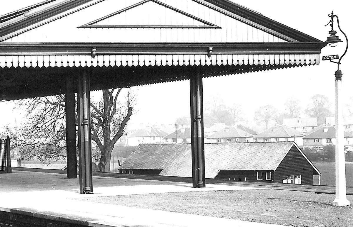 Close up showing where passenger gained access to platforms 1 and 2 and the iron railings which protected passengers