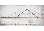Drawing showing the strengthening required on Brunel�s wrought iron bowed balloon-top bridge at Olton