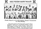 Tennis Players at the Great Western Railway's Birmingham Branch Tournamont in 1925