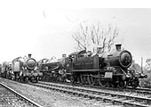 Locomotives standing south of Olton Station facing Solihull just beyond the lattice girder bridge over Warwick Road
