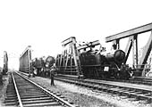 Looking towards Solihull with Olton station in the distance as the locomotives stand on new lattice girder bridge