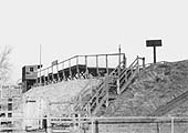 View from Broad Marston Road looking towards the timber steps that led from the road to the up platform waiting room