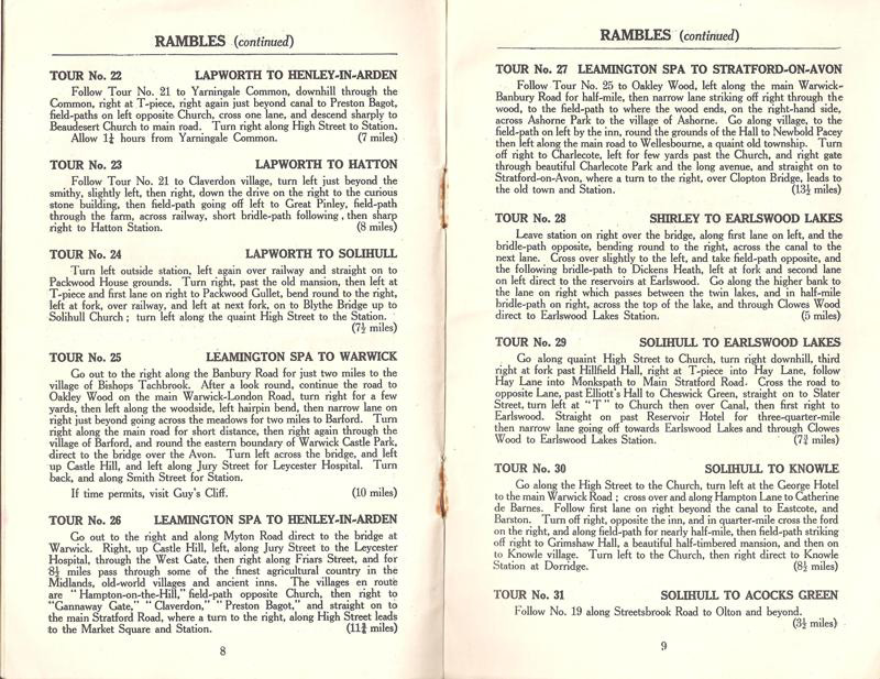 Sample pages showing a range of brief and succient glorious wayside rambles descriptions