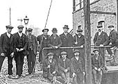 A posed photograph of the workmen who worked maintaining the lines around Rowington Junction Signal Box