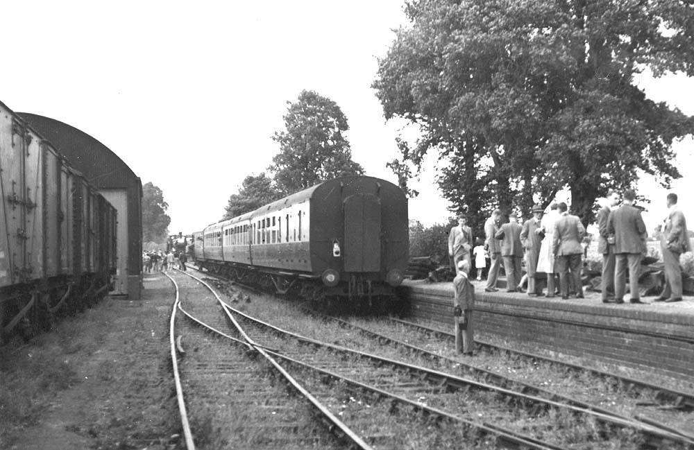 View of a railway enthusiasts visiting the station in the late 1950s a common practice on goods only lines before the end of steam