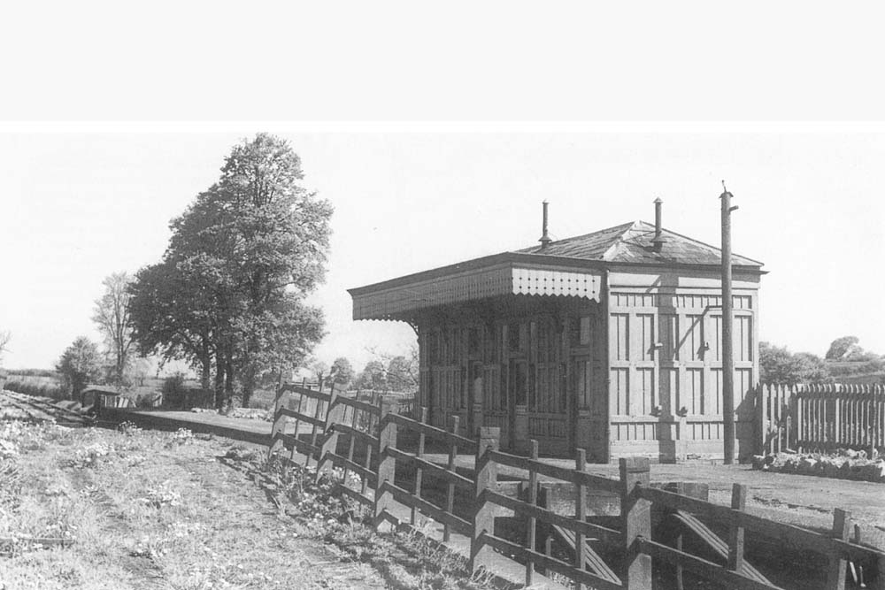 Station building which contained from left to right, gentlemen's lavatory, ladies  waiting room with lavatory, general waiting room and booking office