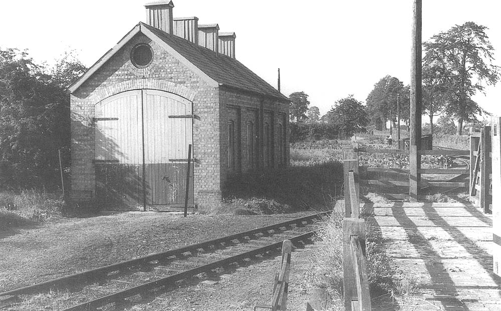 shipston-on-stour station: view of the engine shed after