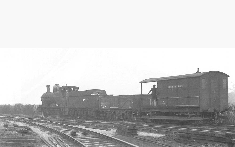 View of an unidentified GWR 0-6-0 2301 class as it shunts in the station station just after the end of the Second World War